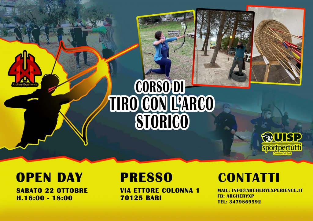 open day corso tiro con l'arco storico e dinamico